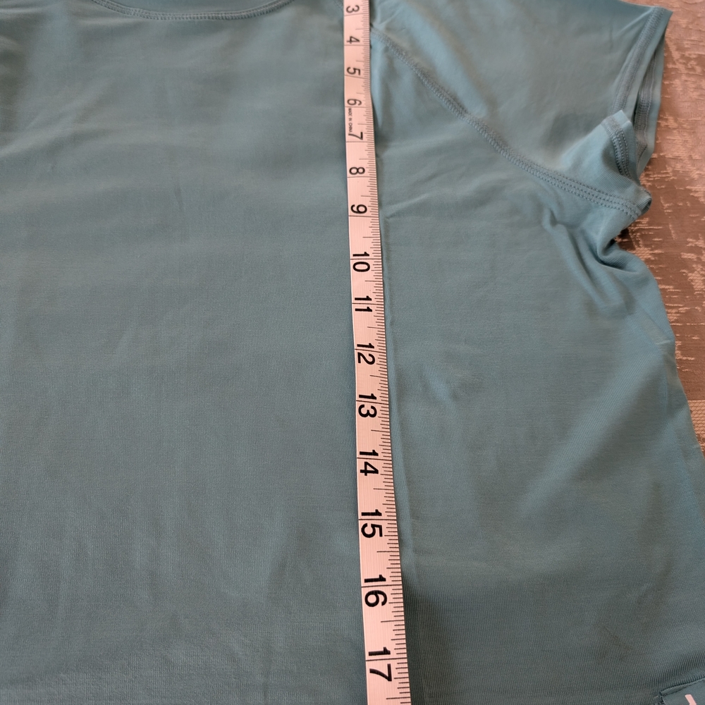 JoyLab Teal Short Sleeve Crop Top NWOT - Picture 6 of 8